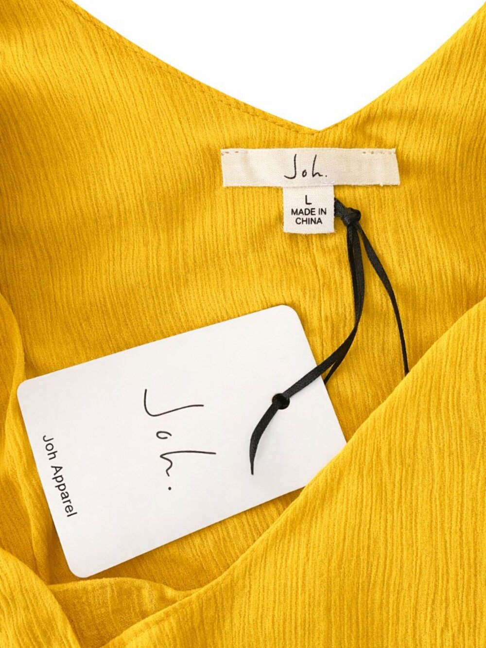 Joh Apparel Women’s Yellow Gold Wrap Dress Sleeveless V-Neck Midi Tie Waist S M - Picture 6 of 8